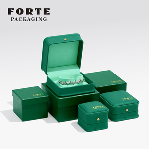 FORTE High Grade Custom Jewelry Set Including Ring Bracelet Necklace <b>Earrings</b> with Personalized Logo <b>Gift</b> Packaging Necklace <b>Box</b> - Product Image 4