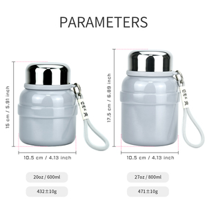 2025 hiện đại xách tay thép không gỉ 800ml đôi tường chân không thực phẩm <span class=keywords><strong>container</strong></span> cho du lịch ngoài trời nóng uống phích với muỗng - Product Image 2