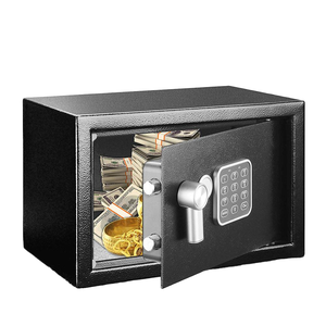 Office Home Time <b>Lock</b> Locker 25E Mini Metal Steel Safe Box Electronic <b>Lock</b> Wall-Mounted <b>Small</b> Safe for Jewelry Important Items - Product Image 2