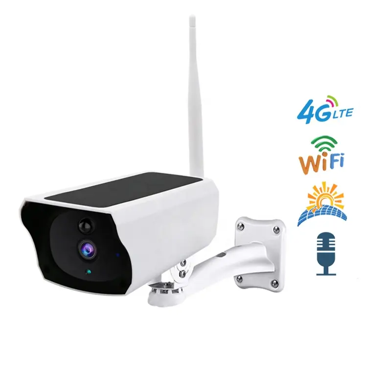 Wireless Solar Power Outdoor PTZ Camera WiFi 4G Network CCTV Security Camera