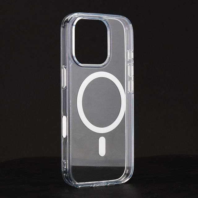 Anti-Yellow TPU+PC Strong Shockproof Wireless Charging Magnetic Phone Case for iPhone 17promax with Camera Button 14 15 16