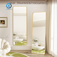 Miroir sur pied pleine longueur incassable pour la décoration intérieure, grand miroir mural pour salon, vente en gros