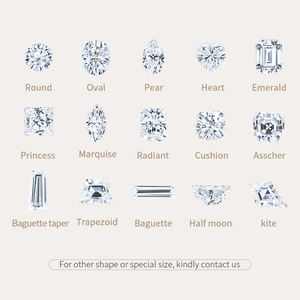 Xingyue pedras de moissanite banhadas e originais, cor azul solta em forma diferente - Product Image 5