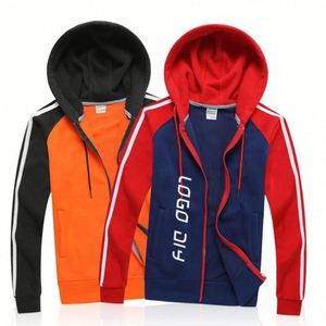 Men's Casual Zipper up Hoodie <b>Jacket</b> Double Cotton Lightweight Hooded Sweatshirt Plus Size 3D Embroidered Street Wear & Hoodies - Product Image 4