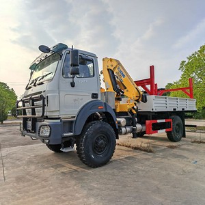 Grue à flèche articulée hydraulique montée sur camion Beiben 4x2, grue pliante légère pour travaux de construction, capacité de charge élevée de 5T 6,3 tonnes - Product Image 1