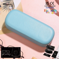 Boîte à lunettes en cuir PU multicolores de couleur macaron Boyarn, logo personnalisé, étui à lunettes de soleil de luxe