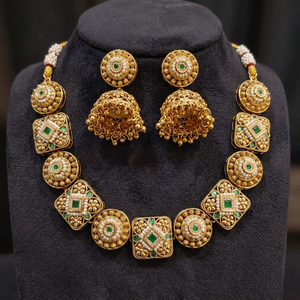 Wholesale High Quality New Vintage Copper Gold Plated <b>Crystal</b> Bridal <b>Set</b> Long Mala Necklace Earrings Maang Party Wedding Third - Product Image 3