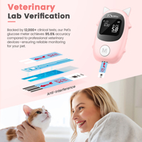 Appareil de mesure du glucose sanguin à domicile, instrument vétérinaire pour mesurer le glucose sanguin, testeur médical avec bandelettes de test