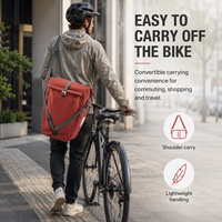 Borsa Impermeabile per Portapacchi Posteriore con Chiusura Arrotolabile per Biciclette da Pendolarismo e Turismo
