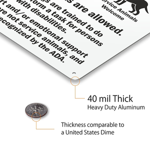 Bền không có vật nuôi cho phép dấu hiệu kim loại | Thời tiết nhôm ngoài trời placard cho tài sản, kinh doanh và công viên quy tắc - Product Image 3