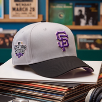 Casquette de baseball en daim bicolore personnalisée en gros, 5 panneaux, visière incurvée, unisexe, hommes femmes, Gorra OEM