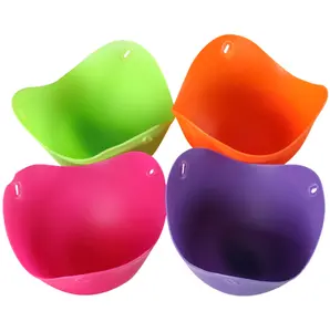 Silicone Egg Poacher Set Đồ Dùng Nhà Bếp Nhẫn Cup Chủ Cho Không Khí Nồi Chiên, Nồi Áp Suất, Lò Vi Sóng