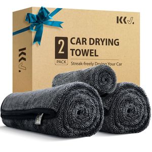 Serviette de séchage pour voiture en <span class=keywords><strong>microfibre</strong></span> tressée, épaisse, super absorbante, chiffon de détaillage professionnel, n'abîme pas la peinture, n'égareille pas les fibres. - Product Image 2