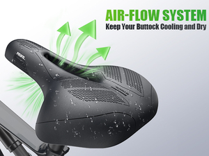 EasyDo hombres mujeres ergonómico ancho suave cómodo asiento de <span class=keywords><strong>bicicleta</strong></span> eléctrica transpirable amortiguador sillín de <span class=keywords><strong>bicicleta</strong></span> - Product Image 6