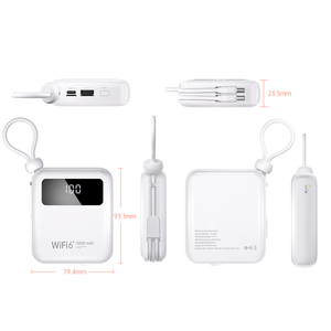 Actualización de red Wifi6 Tarjeta Sim Pocket Hotspot Wifi Router con batería de 5000Mah Soporte Función de Banco de energía - Product Image 5