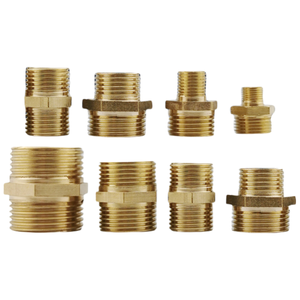 موصل حلمة سداسية الشكل من النحاس ، محول توصيل سريع ، مفصل خيط خارجي مزدوج من النحاس بالكامل - Product Image 6