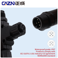 Adaptateur en Y M12 1 mâle vers 2 femelles, connecteur de type T, connecteur de type A, connecteur de type PSS, adaptateur de capteur