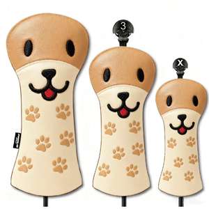 प्राइमस गोल्फ थोक सिर कवर गोल्फ वाटरप्रूफ चमड़े कस्टम कढ़ाई लोगो गोल्फ लकड़ी कवर सेट गोल्फ हेडकवर कस्टम - Product Image 1