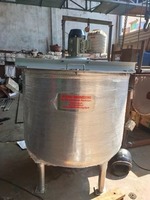Cuve de mélange industrielle en acier inoxydable avec agitateur, réacteur chimique liquide, cuve de stockage, mélangeur motorisé