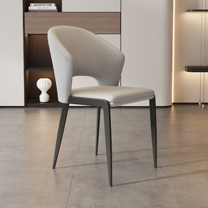 2025 mẫu mới kiểu Ý ghế ăn tại nhà chính hãng Da tối giản ánh sáng sang trọng cao cấp Ghế họp ghế ăn - Product Image 1