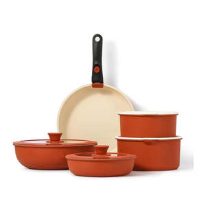 Modern 5-Piece Eco-Friendly Nonstick Kitchen Cookware Set Forged Aluminum Pots <strong>Pans</strong> Healthy Ceramic Removable <strong>Pan</strong> <strong>Handle</strong> for - Product Image 4