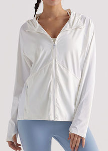 Summer Outdoor Sun Hooded Long Sleeve Lightweight Quick Dry UV Protection Breathable Jacket for <b>Women</b> - Product Image 3