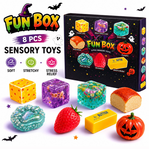 Boîte de plaisir Halloween Squishy : Jouets sensoriels à presser, Squishies Dumpling et Squishies Beurre - Product Image 4