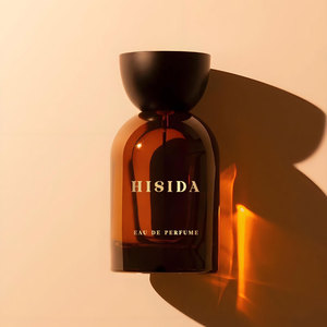 New Arrival 30ml 50ml 100ml giá rẻ chai nước hoa rỗng hổ phách Glass Spray Chai Vòng chai nước hoa với nắp gỗ - Product Image 5