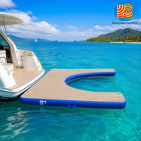 Plateforme flottante gonflable en PVC Drop Stitch pour bateaux, quai pour jet ski, pour piscine, lac, océan, sports et divertissements