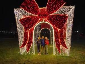 Luces LED Decorativas de Navidad 3D Grandes y Coloridas, con Marco de Hierro IP65, Fácil Instalación, para Interiores y Exteriores, Escultura de Caja de Regalo - Product Image 1