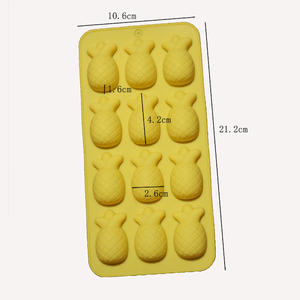 Tùy Chỉnh 12 Khoang Dứa Shape Silicone Khuôn Để Làm Bánh Nướng Xốp Sô Cô La Silicone <span class=keywords><strong>Ice</strong></span> <span class=keywords><strong>Tray</strong></span> <span class=keywords><strong>Cube</strong></span> Khuôn - Product Image 4