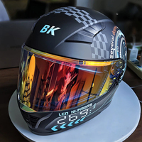 Casque de moto tout-terrain intégral en ABS, double visière, réglable, anti-collision, pour adulte unisexe, cyclisme, logo personnalisé
