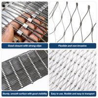 Grillage en treillis métallique en acier inoxydable 304/316/316L, maille carrée argentée à tissage uni, pour balustrades, escaliers et sécurité, tissé et coupé sur mesure
