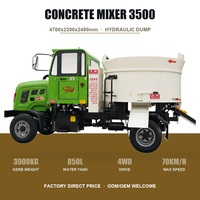 Camion malaxeur à béton lourd 3m³ à chargement automatique et déchargement par bouche plate pour projets de construction - Vente chaude