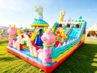 Château gonflable Dragon de dessin animé avec toboggan, PVC de qualité commerciale, centre de jeux gonflable pour enfants, intérieur/extérieur, pour événements