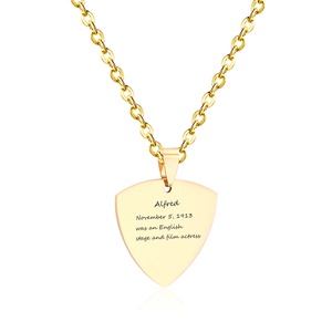 <span class=keywords><strong>Collana</strong></span> con Ciondolo <span class=keywords><strong>Personalizzabile</strong></span> con <span class=keywords><strong>Nome</strong></span> Inciso, Gioielli alla Moda in Acciaio Inossidabile Placcato Oro 18K per Donne - Product Image 3