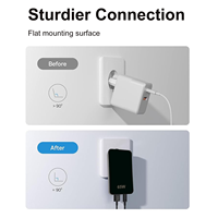 Cargador de Viaje Portátil Ultrafino GaN de Carga Rápida de 65 W con Puertos PD 3.0 y SCP 2 Tipo C y USB-A para Laptop