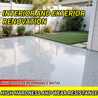 Revêtement de sol époxy auto-nivelant imperméable à haute performance pour entrepôts, effet marbre liquide, couleur sable