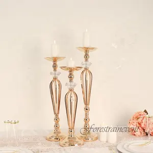 Wedding Centrepiece Floral Arrangement Stand Decorating Candle Holders Road Lead Table Candlestick Wedding Acrylic Backdrop