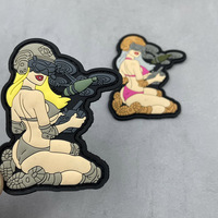 Mili Style PVC caoutchouc tactique moral Badge Patch Sexy fille arme Badge pour Velcro brassard accessoires Stock aimant