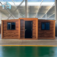 Maison conteneur modulaire extensible 20 pieds, personnalisable, mini-maison mobile, bureau, restaurant, installation rapide, design moderne, garantie 5 ans