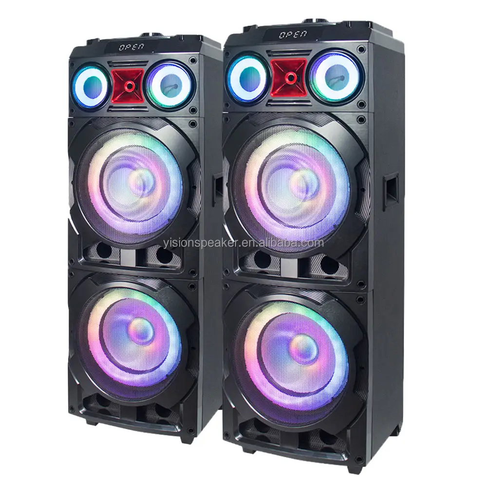 Audio de karaoké RGB haute puissance, stéréo de 12, haut-parleur de super basse pour la maison