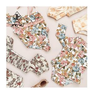 Maillots de bain pour bébés personnalisés populaires, en polyester écologique, fabrication de vêtements de bain pour enfants, imprimés à volants, maillots de bain pour enfants - Product Image 1