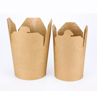 Emballage à emporter biodégradable pour sushi chinois à emporter pour aller boîte de papier de nouilles de riz de restaurant
