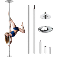 Poteau de danse portable robuste de 45mm réglable de 7 à 11 pieds pour la rotation et la danse Caractéristique Matériau en acier adapté aux appartements