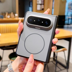 Custodia Magnetica Opaca Delicata sulla Pelle <span class=keywords><strong>per</strong></span> <span class=keywords><strong>Huawei</strong></span> Pura X Max, <span class=keywords><strong>Cover</strong></span> Anti-Impronta <span class=keywords><strong>per</strong></span> <span class=keywords><strong>Smartphone</strong></span> Pura X Max - Product Image 4