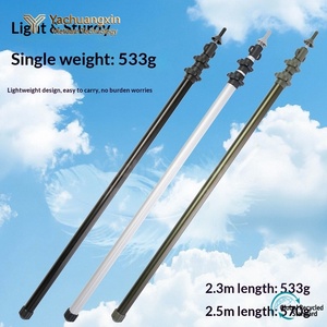 Tige télescopique en alliage d'aluminium à bouton unique pour auvent extérieur, tige de support robuste pour tente, tige télescopique pour auvent de camping - Product Image 3