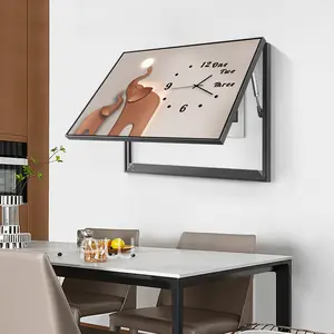 <span class=keywords><strong>Horloge</strong></span> de peinture décorative de restaurant simple moderne boîte de distribution de grande taille boîte de porte électrique occlusion image suspendue - Product Image 1