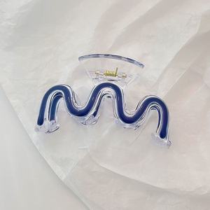 ขายส่งคุณภาพสูง 9 ซม.มาใหม่ Bright <span class=keywords><strong>M</strong></span> คลิปผมหยักโปร่งใส 2 สีตะวันตกกรงเล็บคลิปคลื่นผมกรงเล็บ - Product Image 6