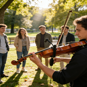 Microphone sans fil pour violon, ensemble <span class=keywords><strong>de</strong></span> microphones pour violon et <span class=keywords><strong>saxophone</strong></span> pour performance scénique, avec emballage en boîte colorée, microphone UHF - Product Image 6